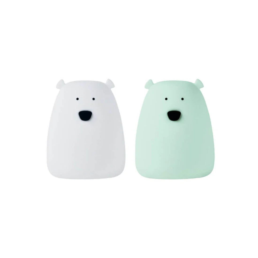 Set de 2 Mini Lámparas - Oso Blanco y Menta