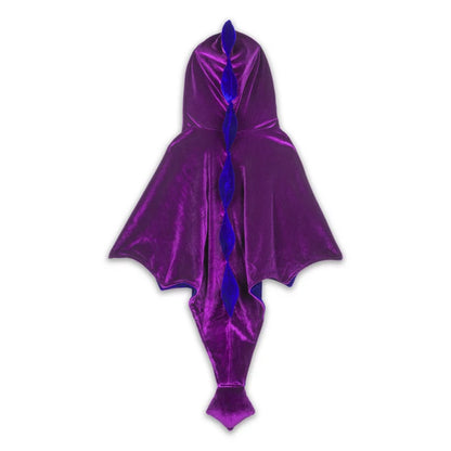 Capa terciopelo Dragón - Morado y azul