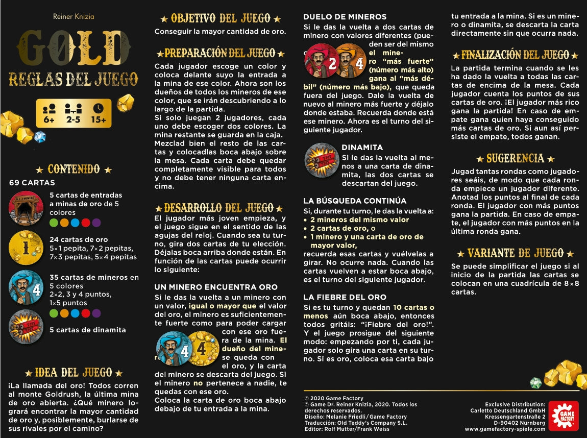 Gold - Mini juego de viaje