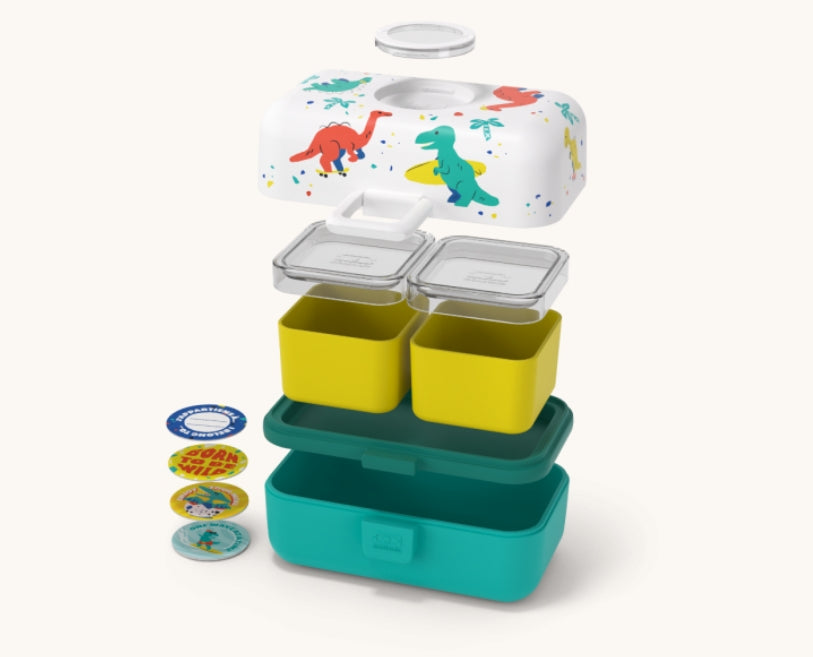 Caja almuerzo Azul - Dinosaurios (2 tamaños)