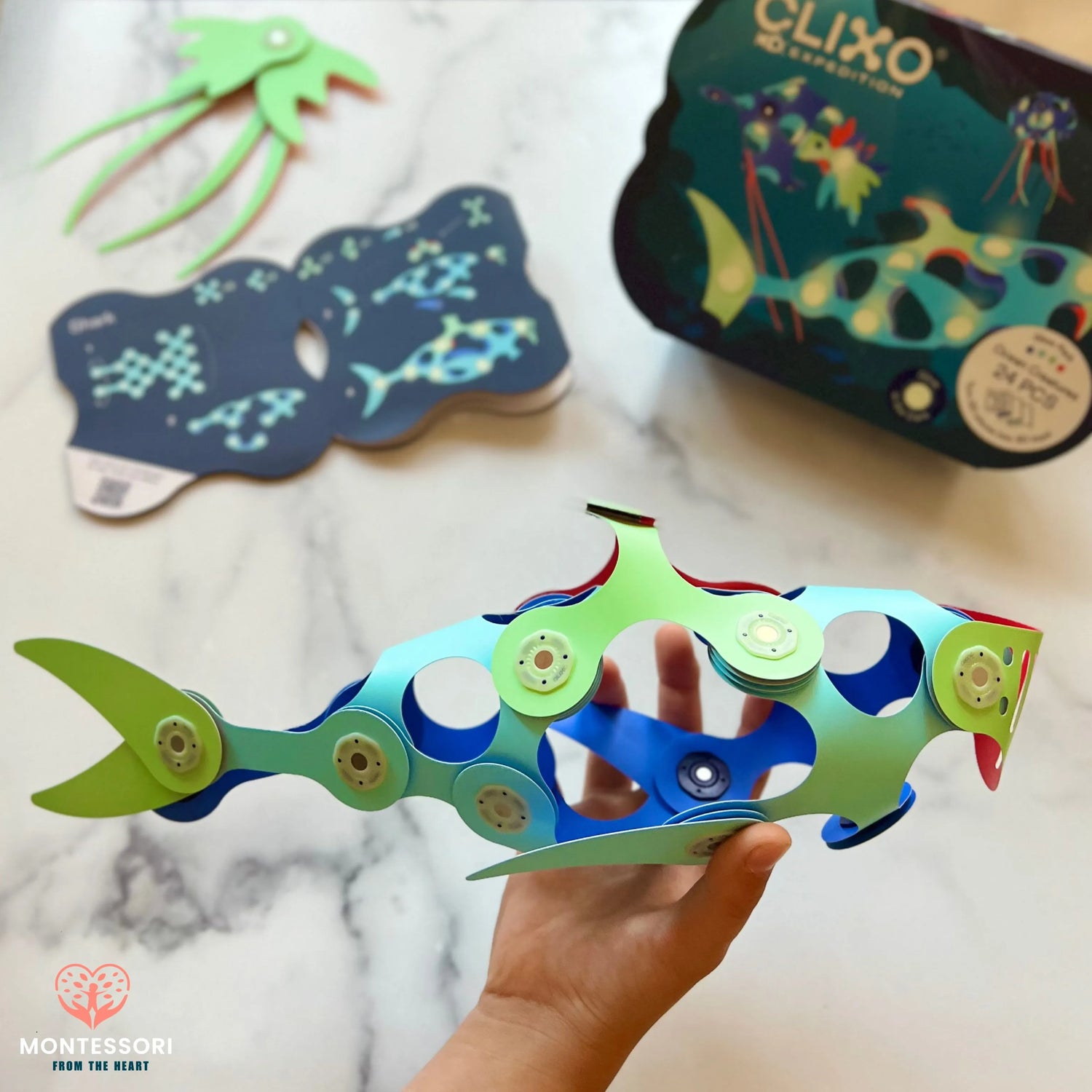 Clixo - Ocean Creatures Pack (24 pcs) - 🔥Brillan en la oscuridad🔥