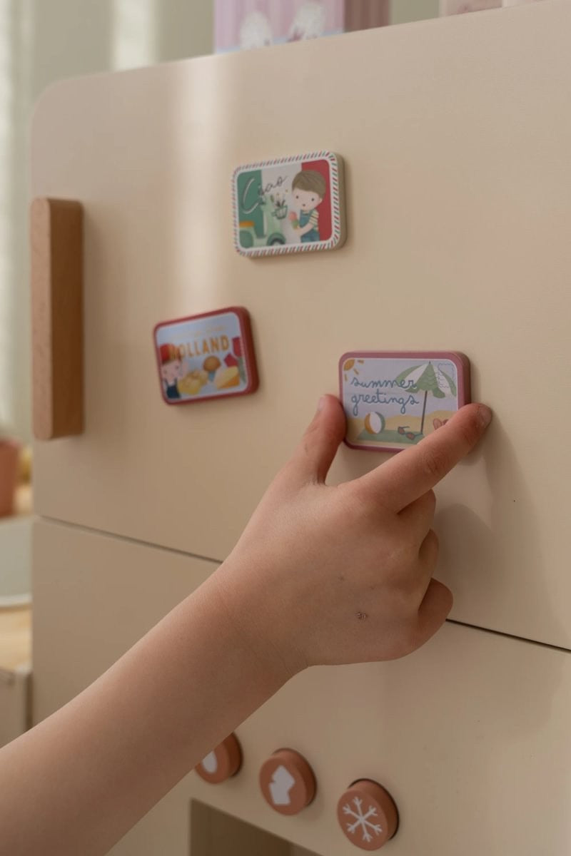 Nevera de Madera con Congelador y Cubitos de Hielo - 🔥 EDICIÓN LIMITADA