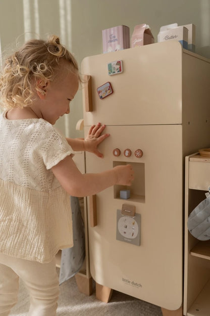 Nevera de Madera con Congelador y Cubitos de Hielo - 🔥 EDICIÓN LIMITADA