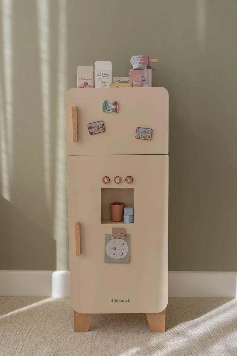 Nevera de Madera con Congelador y Cubitos de Hielo - 🔥 EDICIÓN LIMITADA