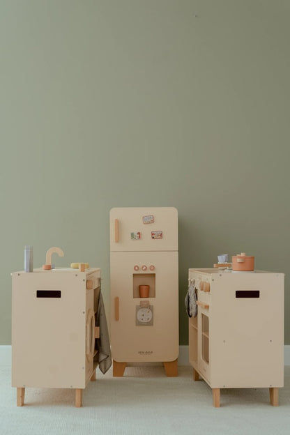 Nevera de Madera con Congelador y Cubitos de Hielo - 🔥 EDICIÓN LIMITADA