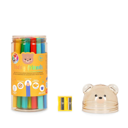 Set de 24 lápices de colores + Sacapuntas - Osito