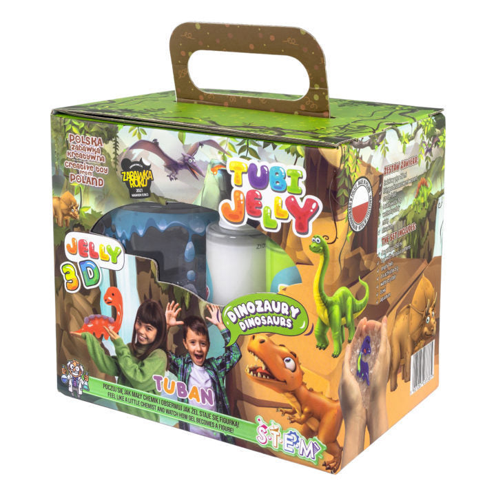 Set de gelatina en tubo + acuario - Dinos (6 colores)