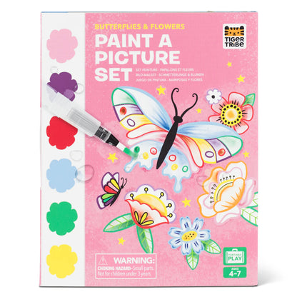 Set de Pintura - Acuarela - Mariposas y Flores