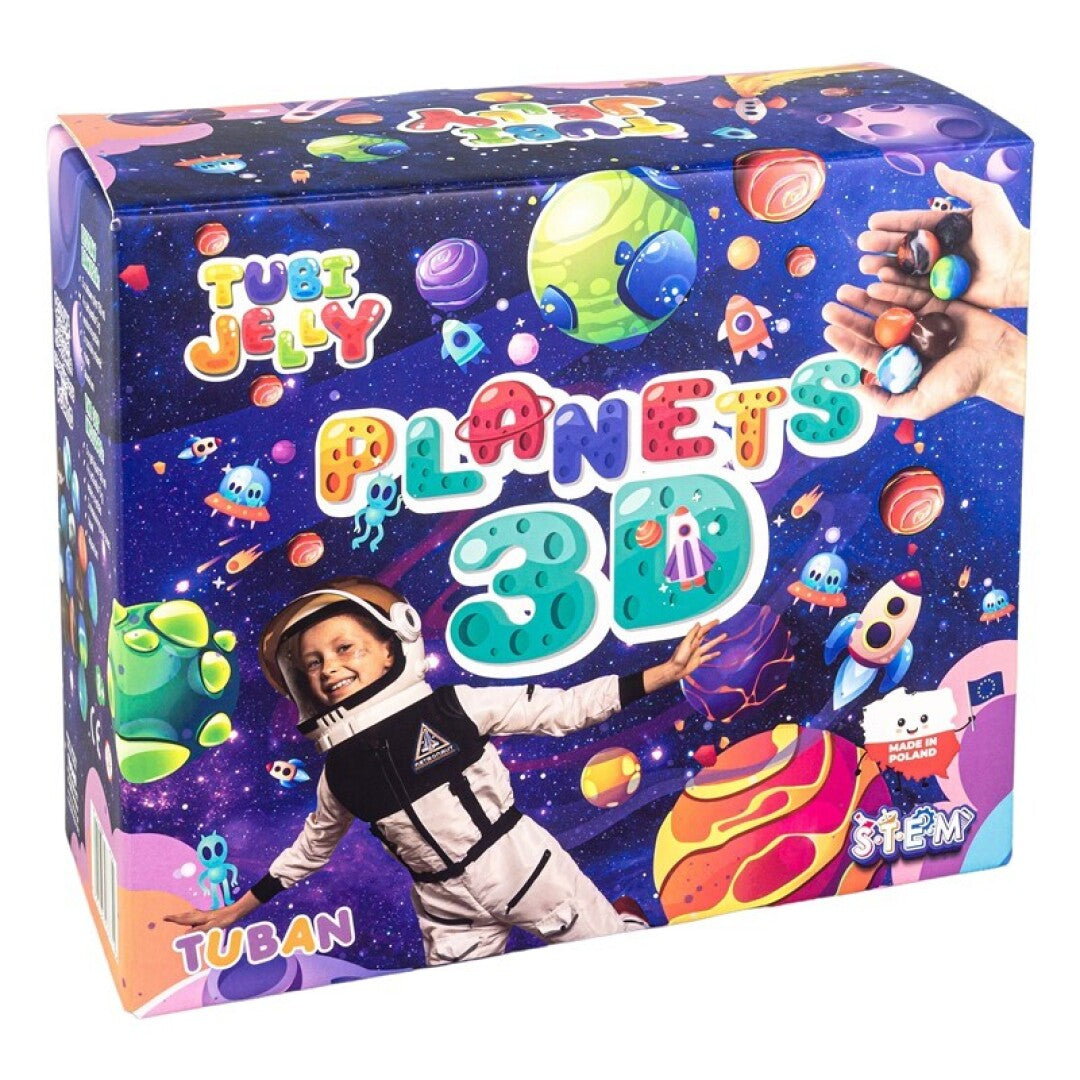 Set de gelatina en tubo - Planetas 3D
