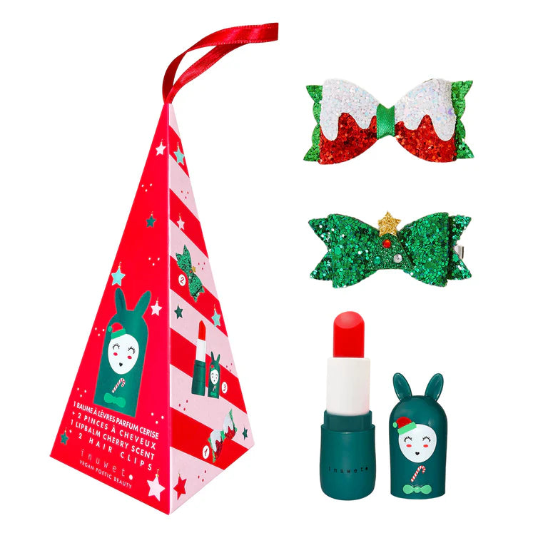 Kit Navidad - Bálsamo labial + 2 horquillas