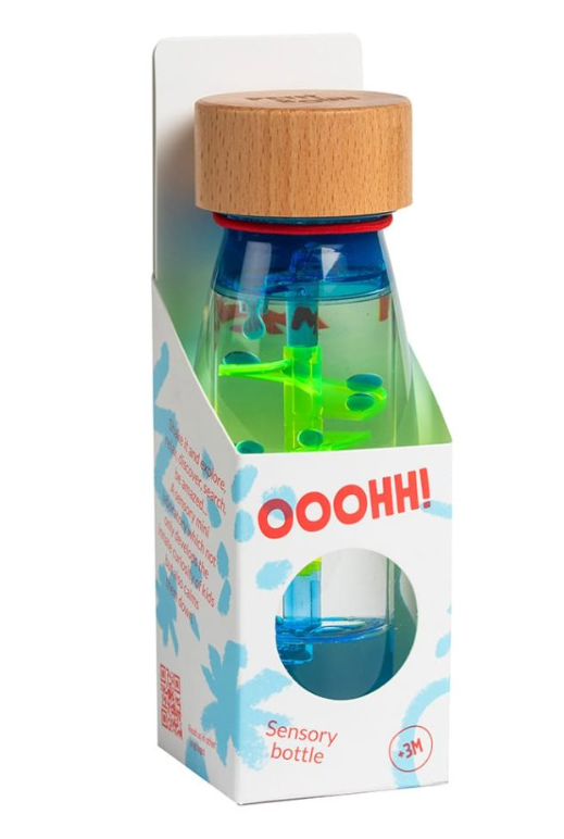 Botella sensorial - MOVE - Espiral Azul