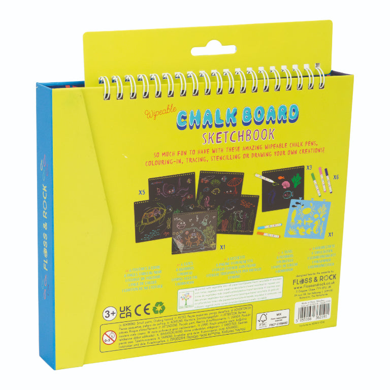 Cuaderno pizarra y rotuladores de tiza - Océano