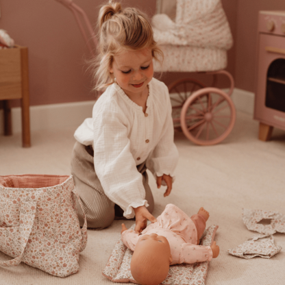 Pañalera / Bolso Cambiador para Muñecas - Soft Flowers