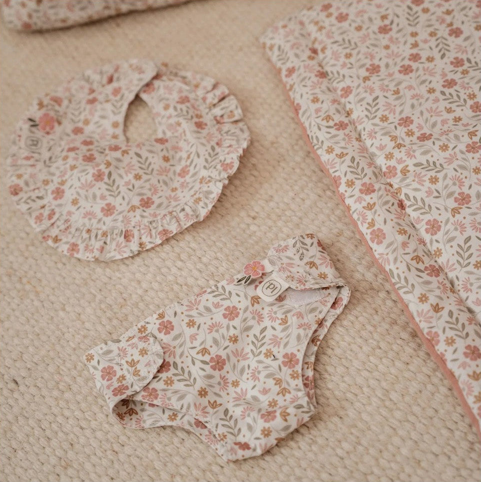 Pañalera / Bolso Cambiador para Muñecas - Soft Flowers