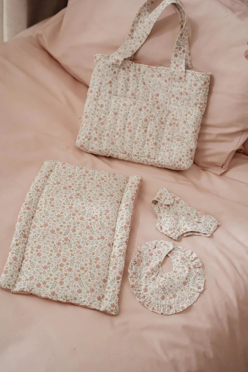 Pañalera / Bolso Cambiador para Muñecas - Soft Flowers