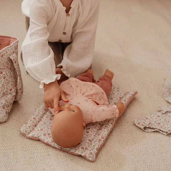 Pañalera / Bolso Cambiador para Muñecas - Soft Flowers