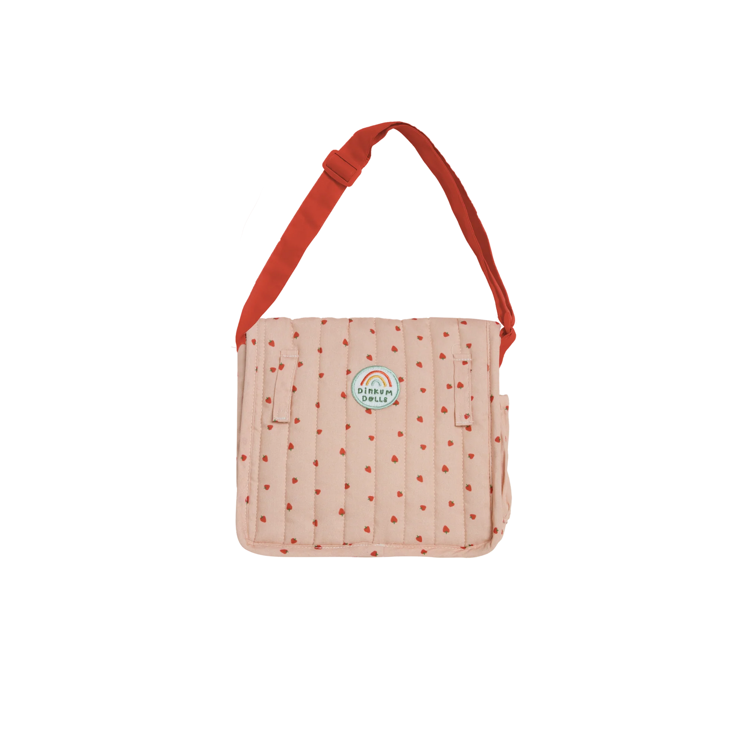 Pañalera convertible a mochila (de muñecas) - Fresas