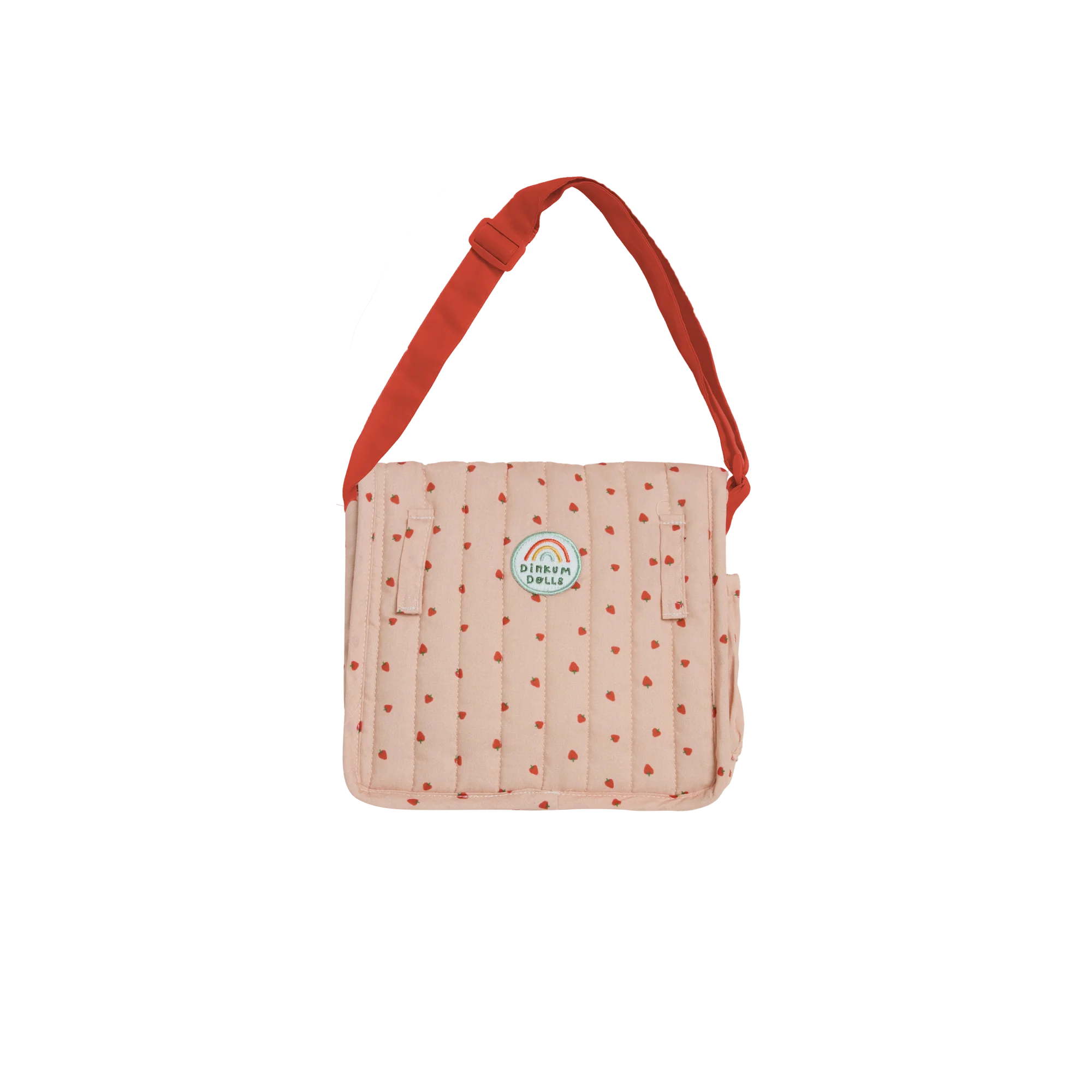 Pañalera convertible a mochila (de muñecas) - Fresas