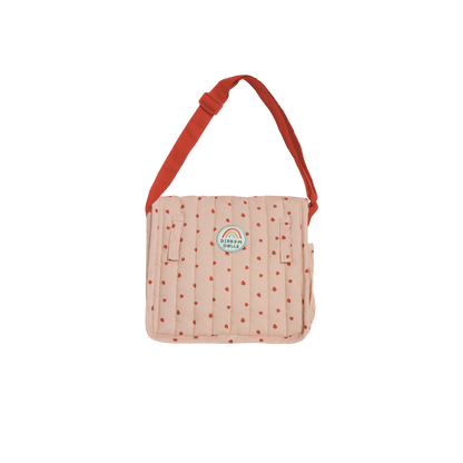Pañalera convertible a mochila (de muñecas) - Fresas