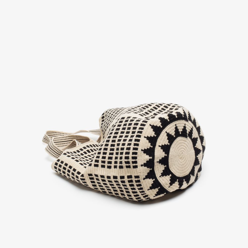 Bolso Tote (Grande) - Joao - Negro y Beige