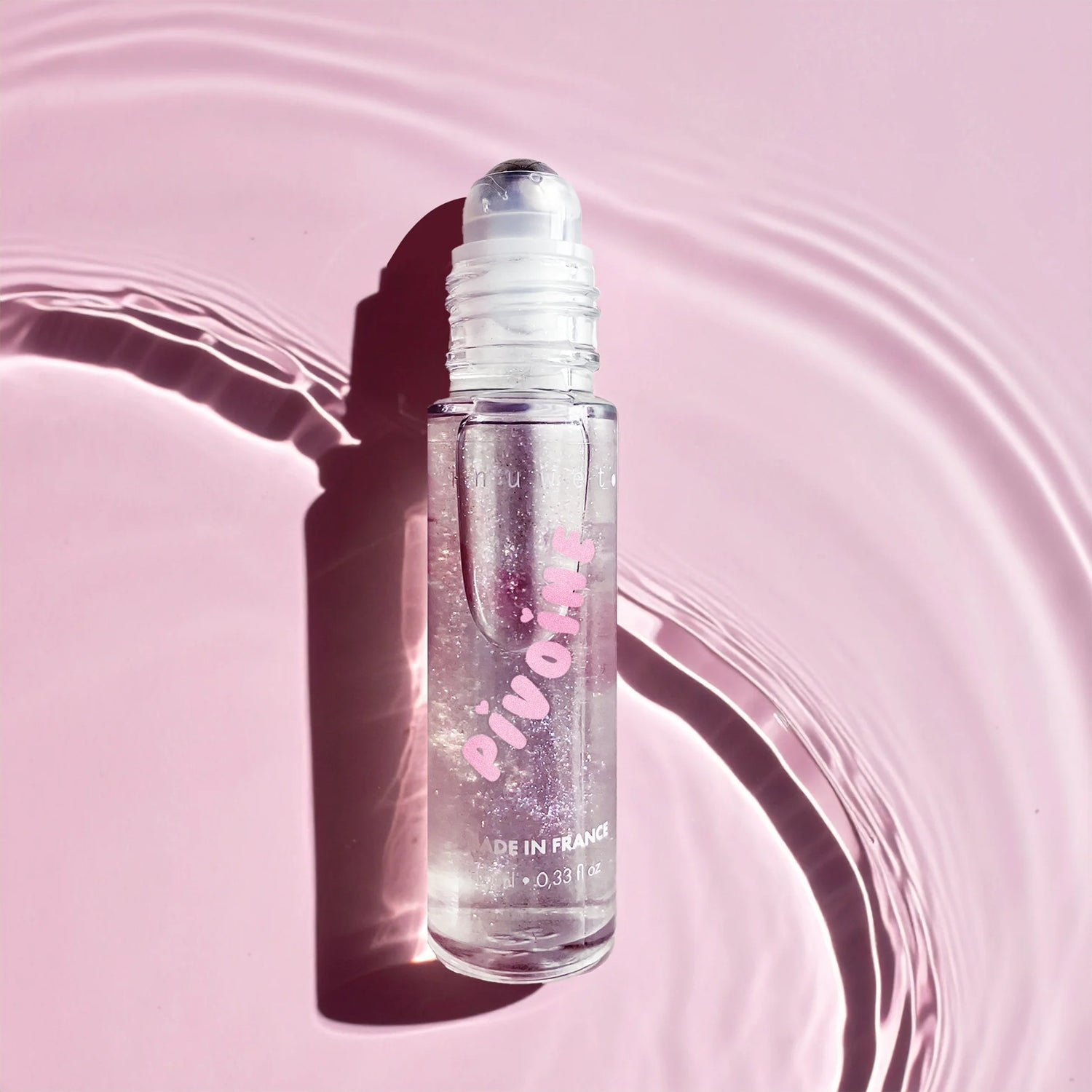 Perfume en gel con purpurina - Peonía rosa