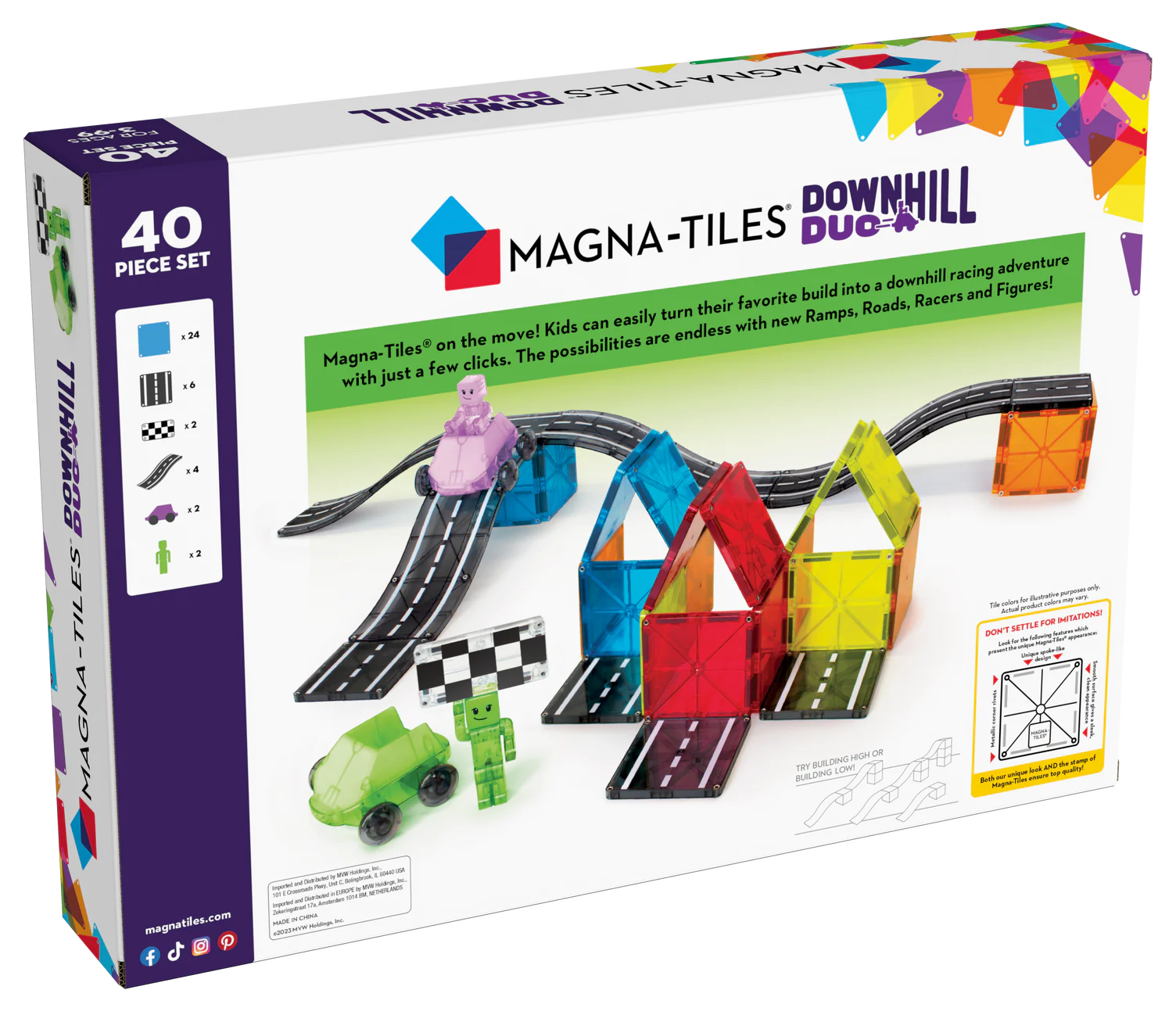 Magna Tiles Down Hill (DUO) - 40 piezas