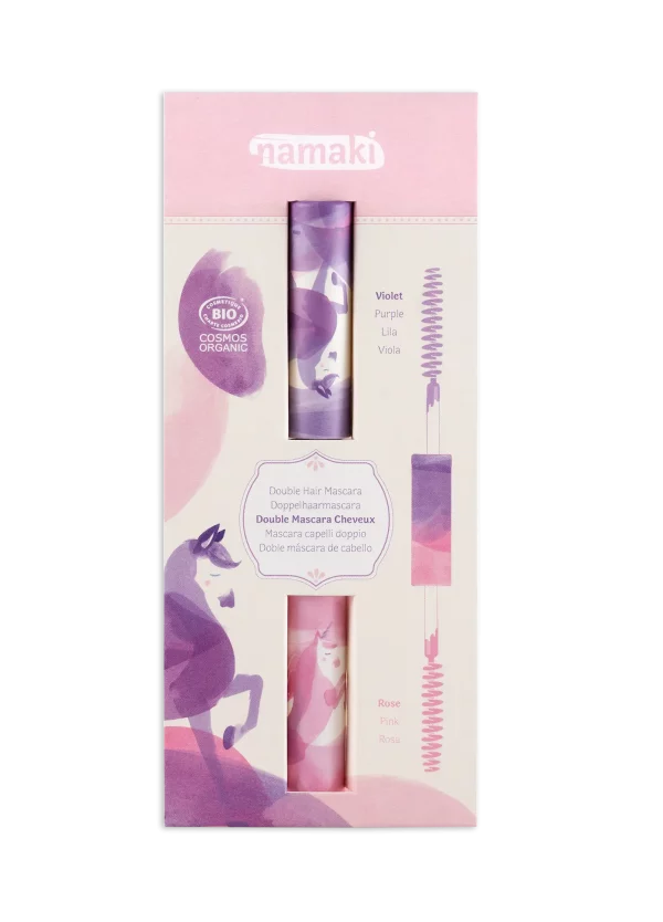 Máscara de pestañas para el pelo - Rosa y Morado