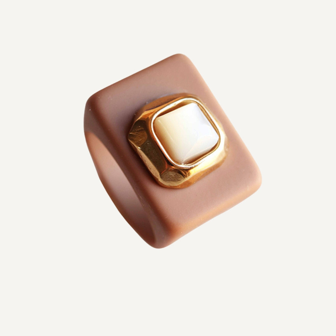Anillo - Moka con Madreperla