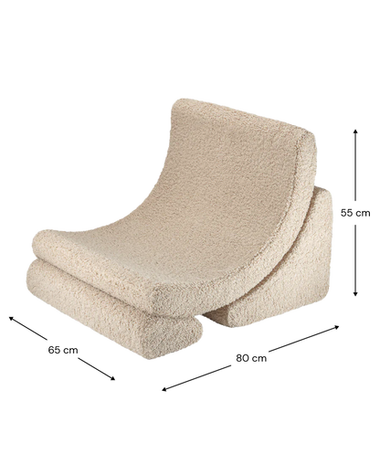 Moon chair - Teddy - Biscuit