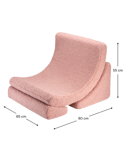 Moon chair - Teddy - Guava