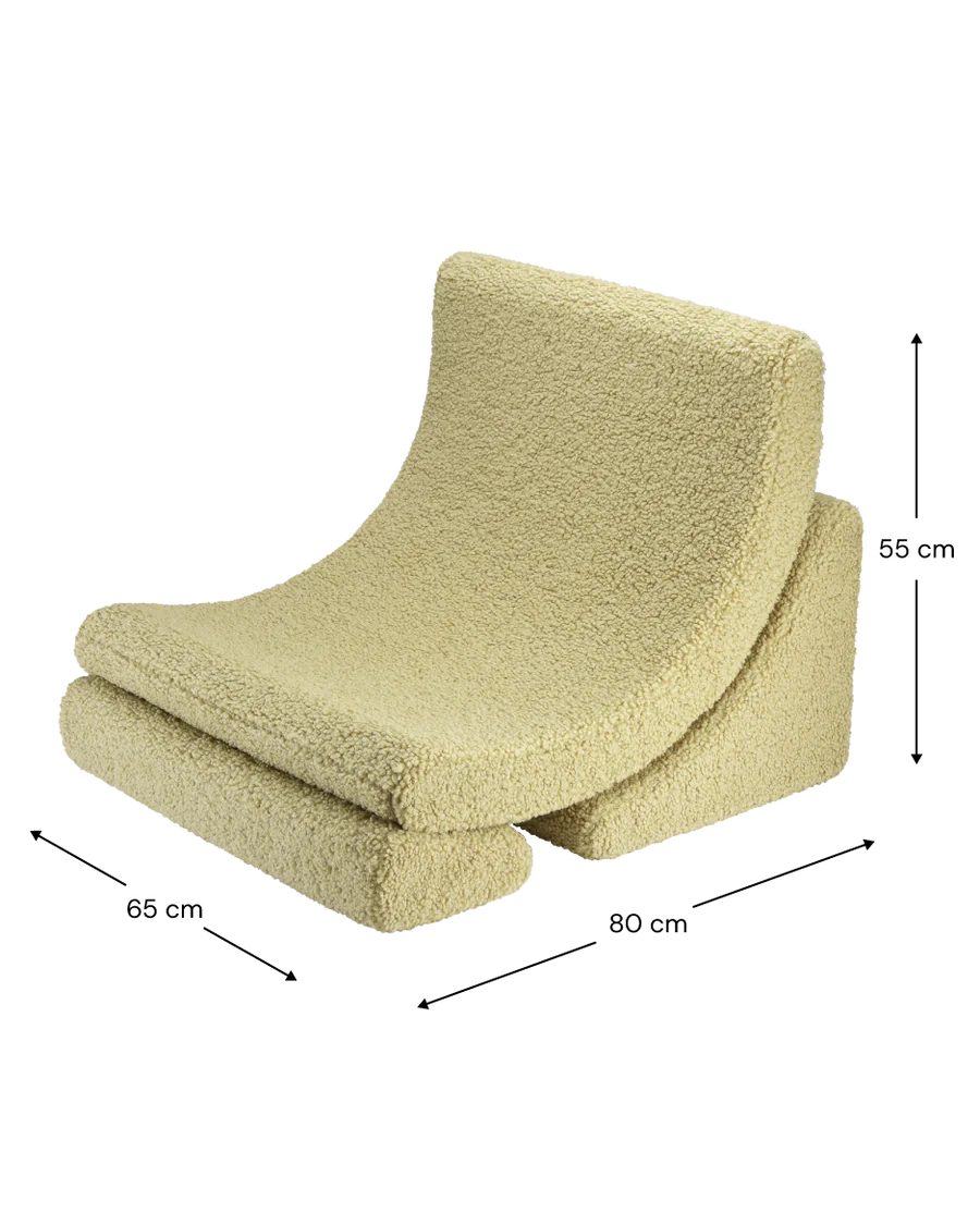 Moon chair - Teddy - Matcha