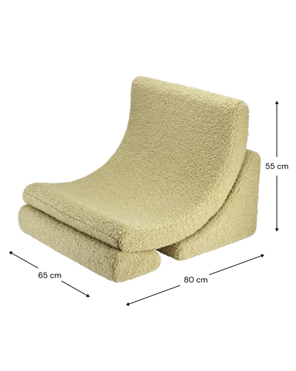 Moon chair - Teddy - Matcha