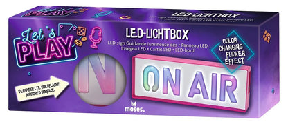 Letrero “On Air” de luces LED