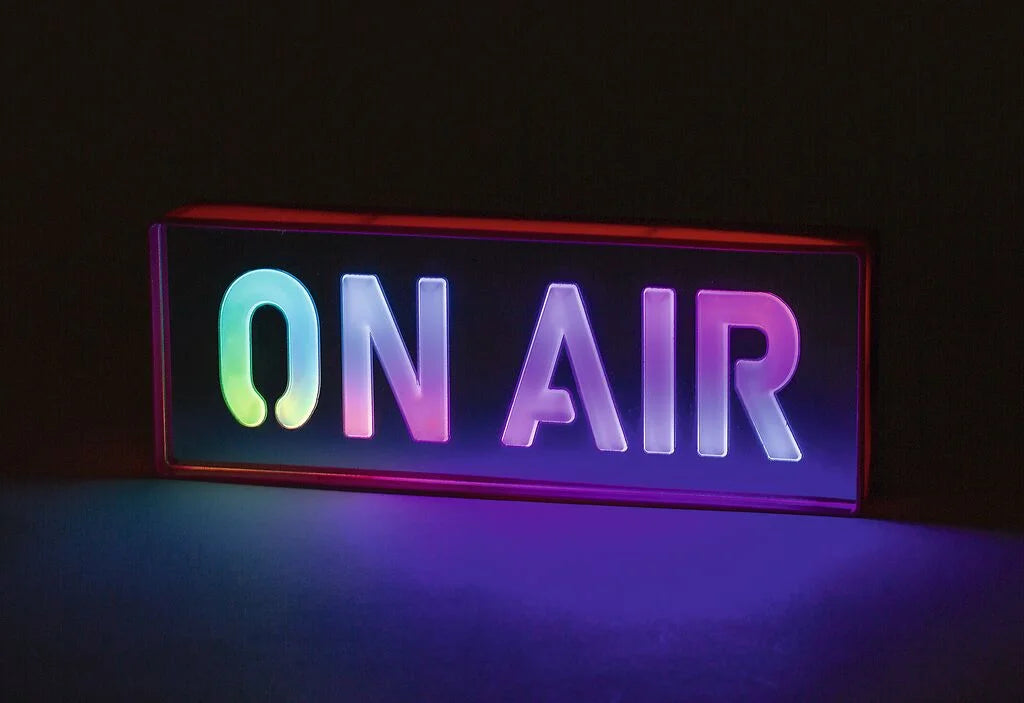 Letrero “On Air” de luces LED
