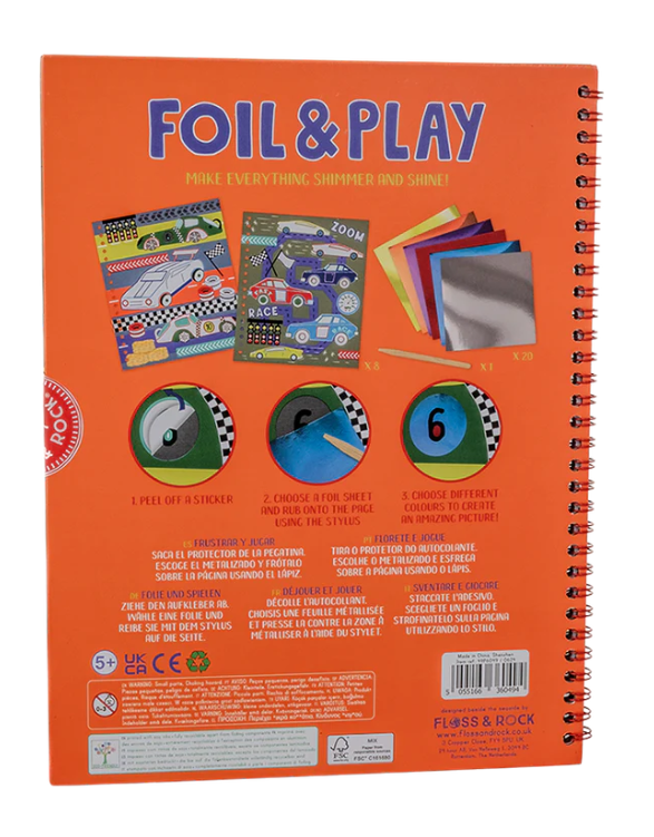 Foil &amp; Play - Juego de frustar y jugar - Coches