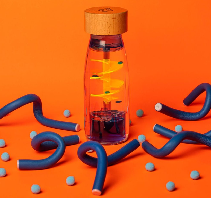 Botella sensorial - MOVE - Espiral Azul
