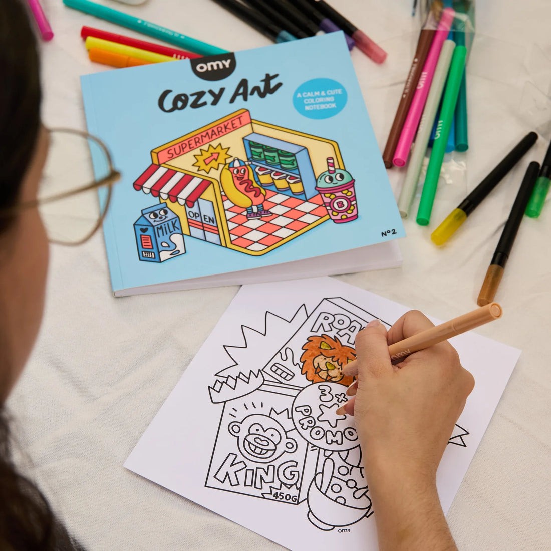 Libro para colorear - Cozy Art - Supermercado