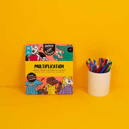 Poster XL de tablas de multiplicar + Pegatinas