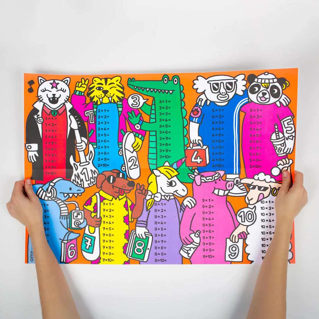 Poster XL de tablas de multiplicar + Pegatinas