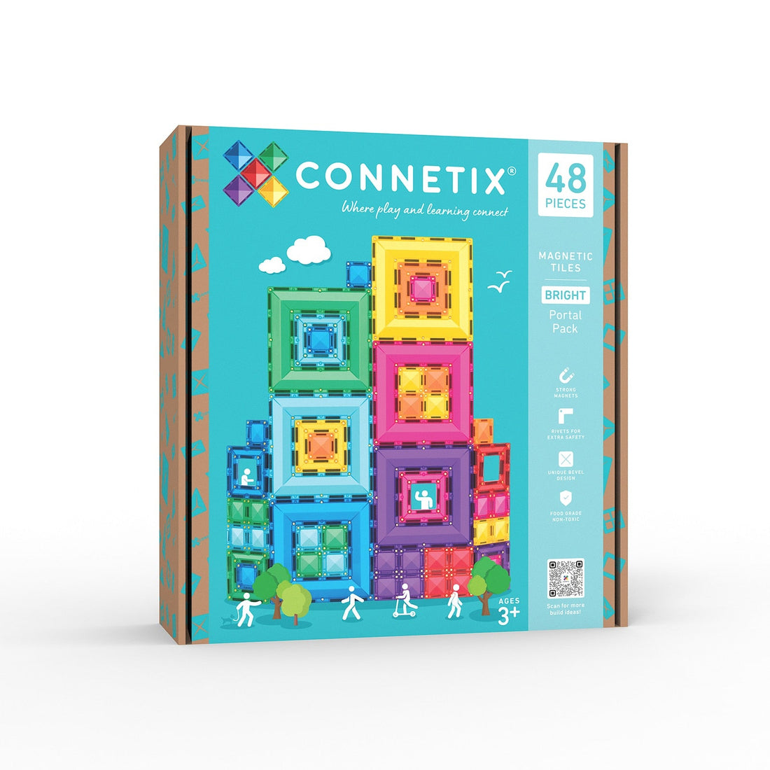 Connetix Bloques magnéticos - Bright portal pack - 48 piezas (EXTENSIÓN)