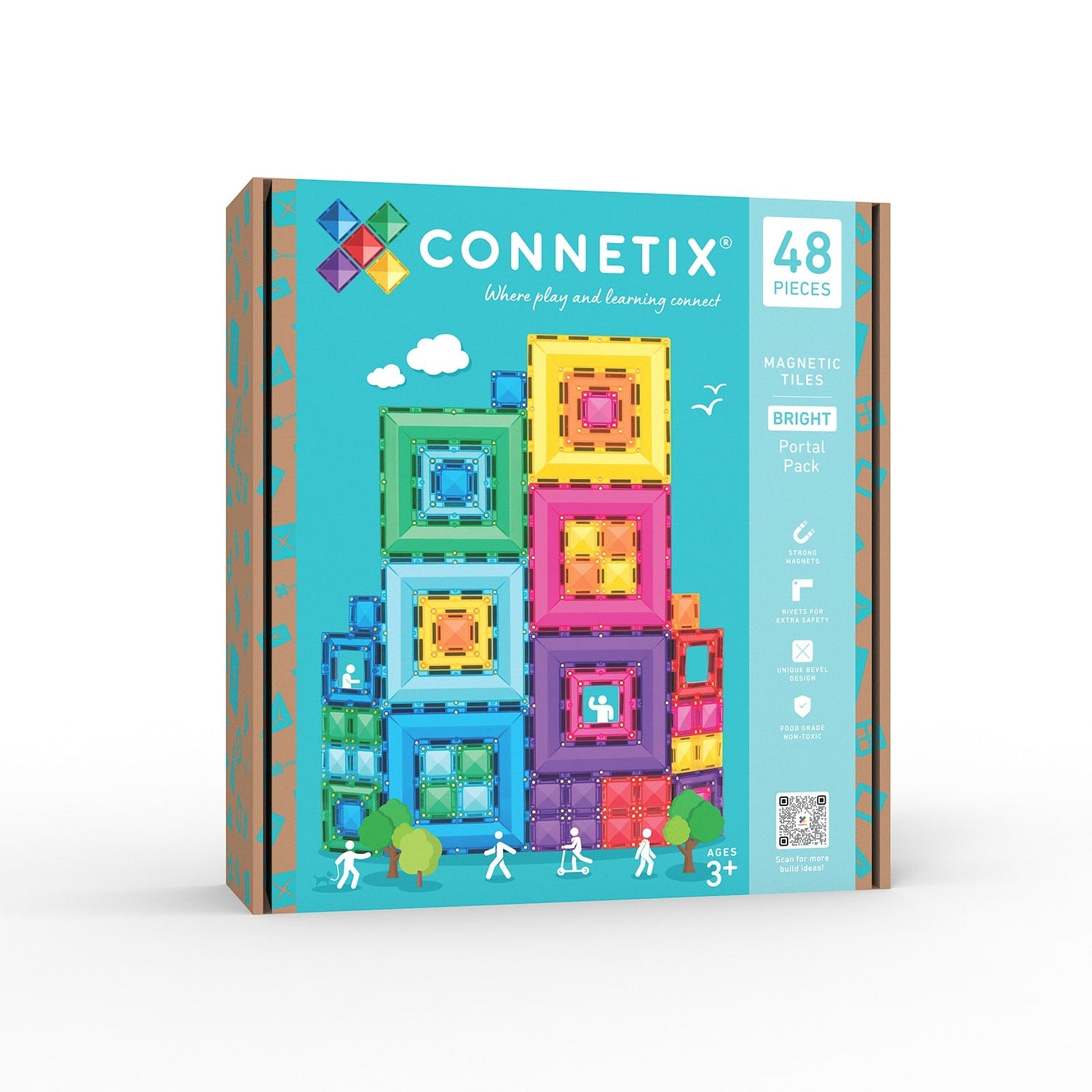 Connetix Bloques magnéticos - Bright portal pack - 48 piezas (EXTENSIÓN)
