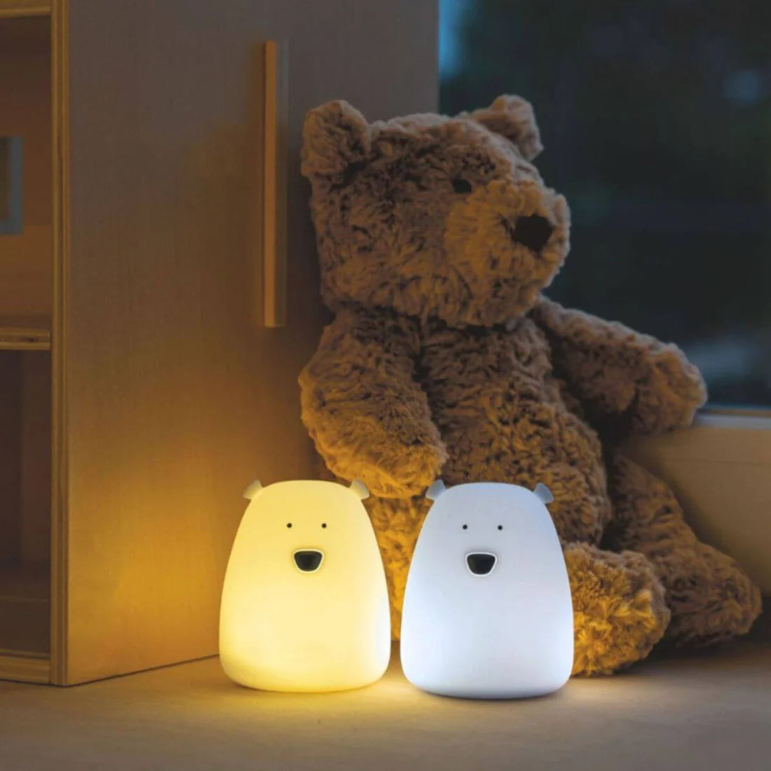 Set de 2 Mini Lámparas - Oso Blanco y Azul Ártico