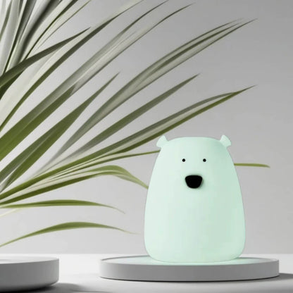 Set de 2 Mini Lámparas - Oso Blanco y Menta