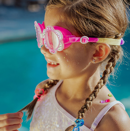 Gafas de natación - Flor rosa
