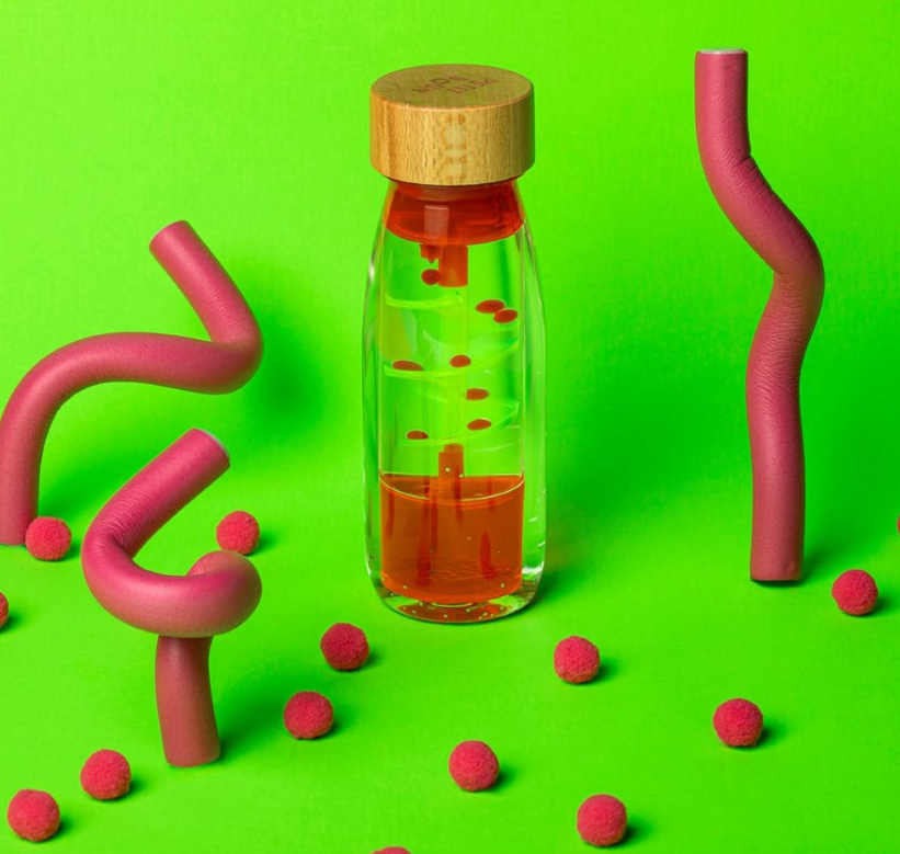 Botella sensorial - MOVE - Espiral Rosa