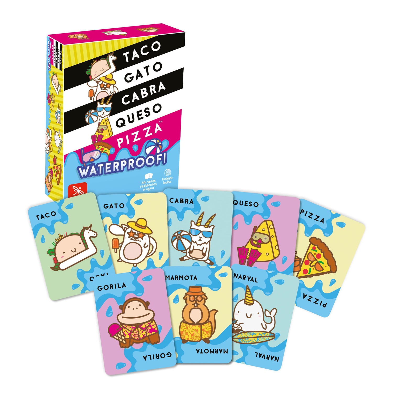 Taco, Gato, Cabra, Queso, Pizza - WATERPROOF