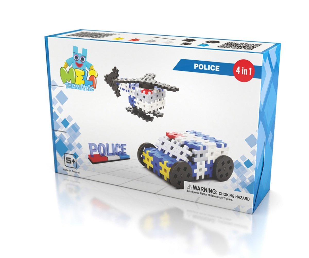 Meli - Basic (4 en 1) - 160 piezas - Policía - Casa de Fieras