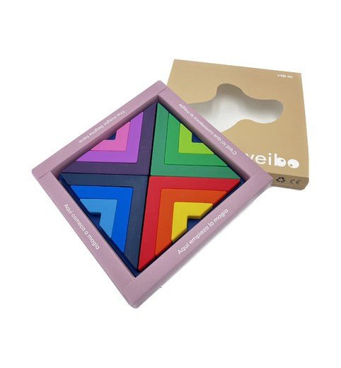 Apilador + Mordedor - Puzzle Rainbow - Casa de Fieras