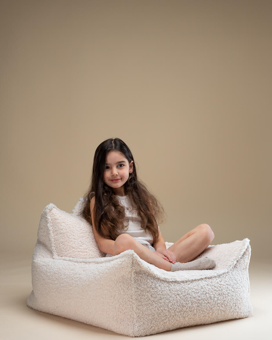 Beanbag Chair - Teddy - Cream White - Casa de Fieras