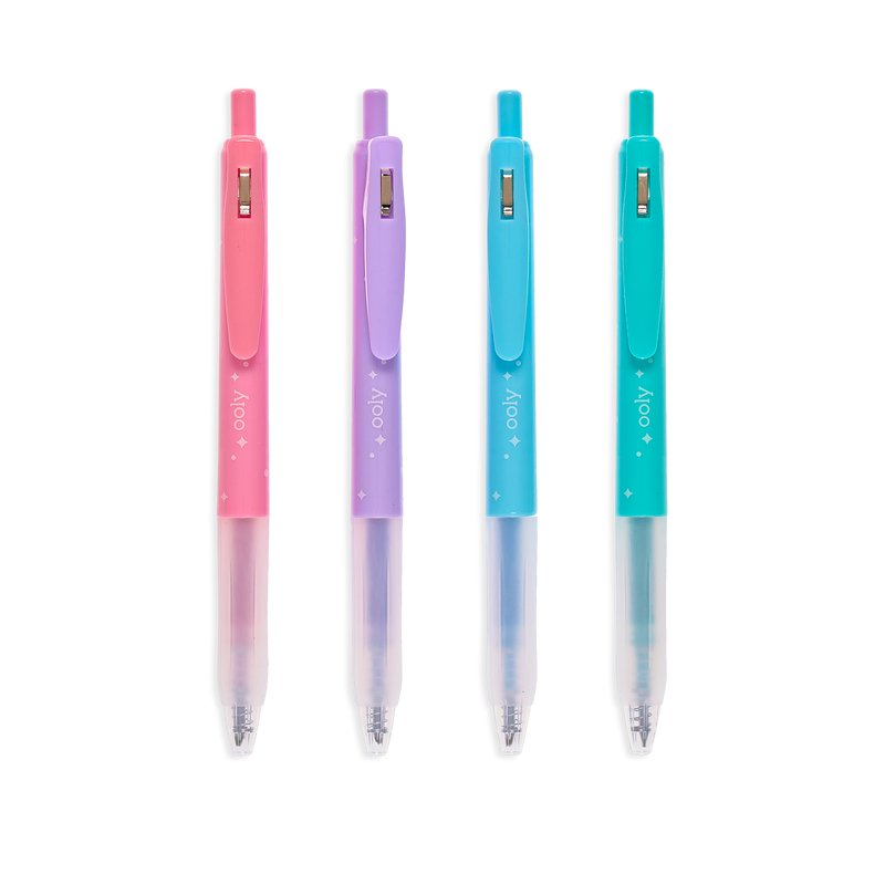 Bolígrafos de gel con purpurina - set de 4 colores - Casa de Fieras